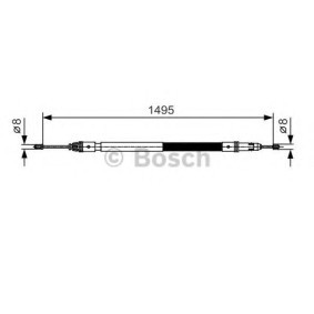 Compre Cabo de aço, travão de estacionamento da BOSCH 1 987 482 118 a um preço baixo por 20,11 €