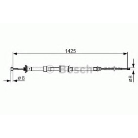 Compre Cabo de aço, travão de estacionamento da BOSCH 1 987 482 200 a um preço baixo por 20,66 €
