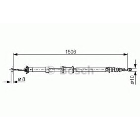 Compre Cabo de aço, travão de estacionamento da BOSCH 1 987 482 201 a um preço baixo por 24,58 €