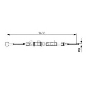 Compre Cabo de aço, travão de estacionamento da BOSCH 1 987 482 214 a um preço baixo por 18,74 €