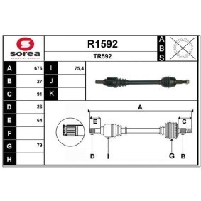 Acquista Semiasse da SNRA R1592 a buon mercato per soli 95,87 €