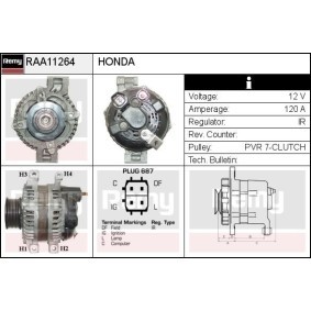 Lichtmaschine für HONDA von DELCO REMY
