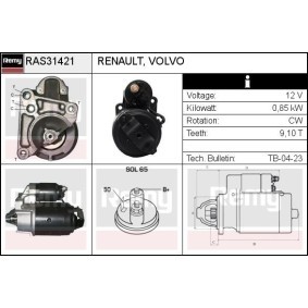 Anlasser RAS31421 von DELCO REMY günstig für 84,11 € online kaufen