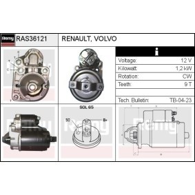 Anlasser RAS36121 von DELCO REMY günstig für 106,59 € online kaufen