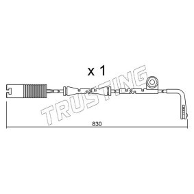 Warnkontakt, Bremsbelagverschleiß SU.104 von TRUSTING günstig für 13,09 € online kaufen