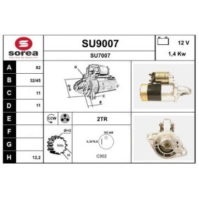 Anlasser SU9007 von SNRA günstig für 259,22 € online kaufen
