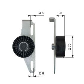 Achetez des Poulie, tendeur de courroie d'accessoire GATES T39393 à prix pour 75,56 €