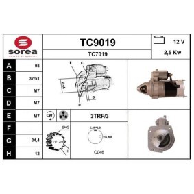 Comprar Motor de arranque de SNRA TC9019 a bajo precio de 141,82 €