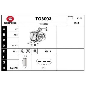 Comprar Alternador de SNRA TO8093 a bajo precio de 374,89 €