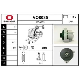 Compre Alternador da SNRA VO8035 a um preço baixo por 200,88 €