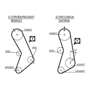 Zahnriemen für PEUGEOT von GATES