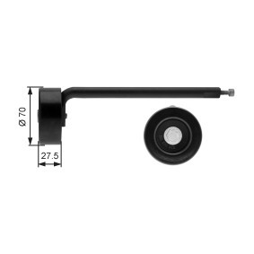 Achetez des Galet tendeur de courroie d'accessoire GATES T39088 à prix pour 77,38 €