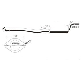 Mittelschalldämpfer FS-502ERNS von VEGAZ günstig für 147,65 € online kaufen