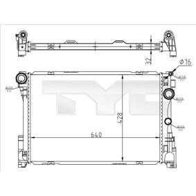 Kühler, Motorkühlung 721-0015 von TYC günstig für 195,91 € online kaufen