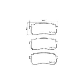 Bremsbeläge für HYUNDAI von MAGNETI MARELLI