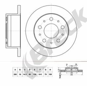 Achetez des Disque de frein BRECK BR 070 SA100 à prix pour 51,43 €
