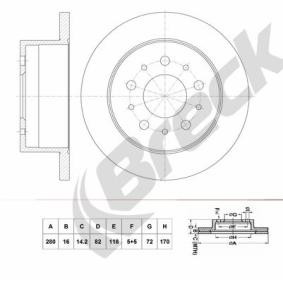 Achetez des Disque de frein BRECK BR 075 SA100 à prix pour 45,75 €