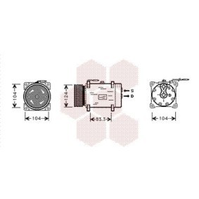 Köp AC-kompressor av VAN WEZEL 4300K244 till det låga priset 7069,22 kr
