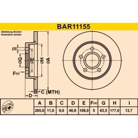 Comprar Disco de freno de Barum BAR11155 a bajo precio de 29,13 €