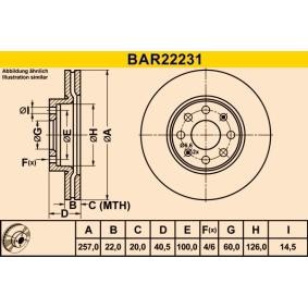 Comprar Disco de freno de Barum BAR22231 a bajo precio de 30,18 €