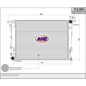 Kühler, Motorkühlung 112.093 von AHE günstig für 171,26 € online kaufen