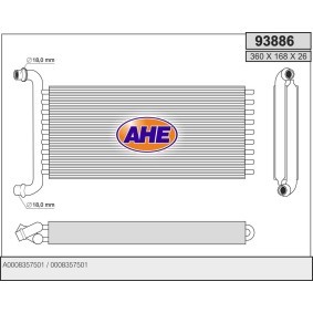 Compre Permutador de calor, aquecimento do habitáculo da AHE 93886 a um preço baixo por 97,44 €