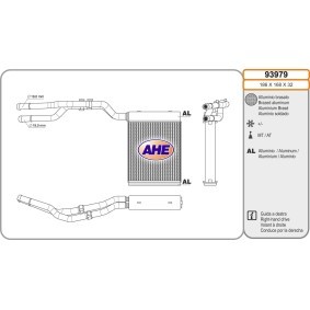 Wärmetauscher, Innenraumheizung 93979 von AHE günstig für 131,86 € online kaufen