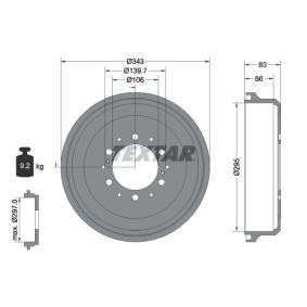 Achetez des Tambour de frein de chez TEXTAR en ligne pour HILUX Véhicule tout terrain à carrosserie fermée (RZN1_, LN1 à prix modérés