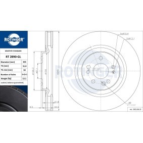 Compre Disco de travão da ROTINGER RT 2890-GL a um preço baixo por 89,05 €