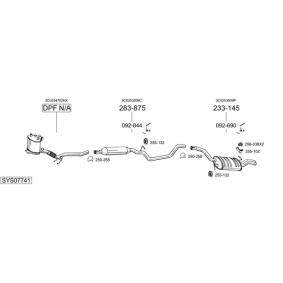 Kjøp Bakre eksospotte av BOSAL 292-187 til den lave prisen 1203,56 NOK