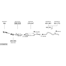 Osta Pakoputki BOSAL:llä 833-003 edullisesti hintaan 159,44 €