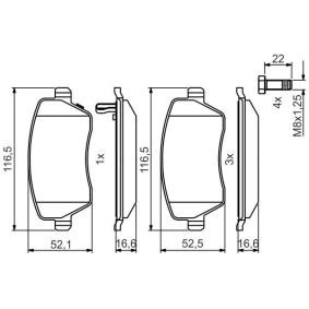 Bremsbeläge 0 986 495 485 von BOSCH günstig für 24,84 € online kaufen