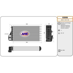 Wärmetauscher, Innenraumheizung 93956 von AHE günstig für 113,02 € online kaufen