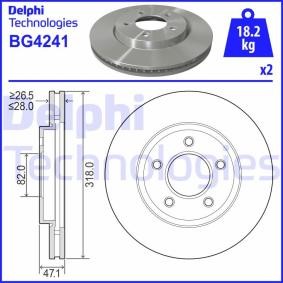 Achetez des Disque de frein DELPHI BG4241 à prix pour 60,44 €