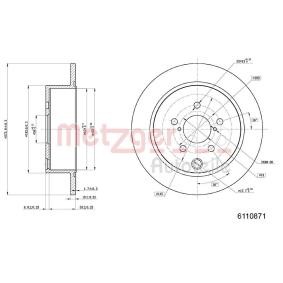 Bremsscheibe 6110871 von METZGER günstig für 60,61 € online kaufen