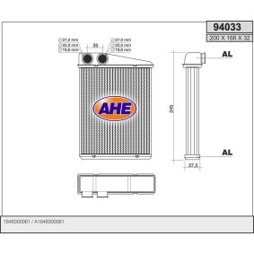 Compre Permutador de calor, aquecimento do habitáculo da AHE 94033 a um preço baixo por 103,47 €