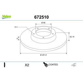 Compre Discos de travão de VALEO online para SERENA (C25) a preços moderados