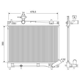 Achetez des Radiateur du moteur VALEO 701216 à prix pour 131,99 €