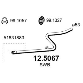 Abgasrohr 12.5067 von ASSO günstig für 99,95 € online kaufen