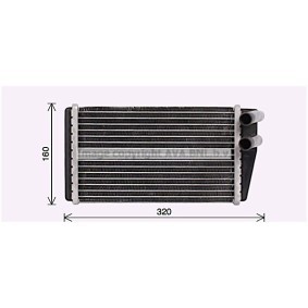 Wärmetauscher, Innenraumheizung AU6233 von PRASCO günstig für 106,28 € online kaufen