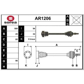 Compre Veio de transmissão da SNRA AR1206 a um preço baixo por 131,91 €