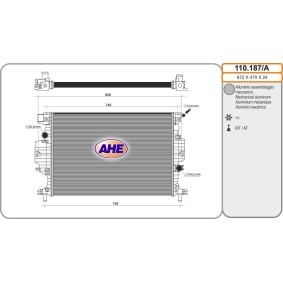 Kühler, Motorkühlung 110.187/A von AHE günstig für 177,53 € online kaufen
