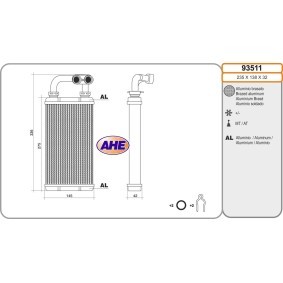 Wärmetauscher, Innenraumheizung 93511 von AHE günstig für 96,55 € online kaufen