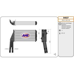 Wärmetauscher, Innenraumheizung 94027 von AHE günstig für 60,55 € online kaufen