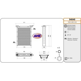 Wärmetauscher, Innenraumheizung 94040 von AHE günstig für 70,61 € online kaufen