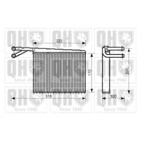Wärmetauscher, Innenraumheizung QHR2210 von QUINTON HAZELL günstig für 190,14 € online kaufen
