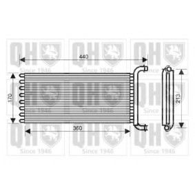 Compre Permutador de calor, aquecimento do habitáculo da QUINTON HAZELL QHR2213 a um preço baixo por 155,04 €