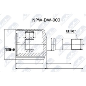 Gelenksatz, Antriebswelle NPW-DW-000 von NTY günstig für 53,80 € online kaufen