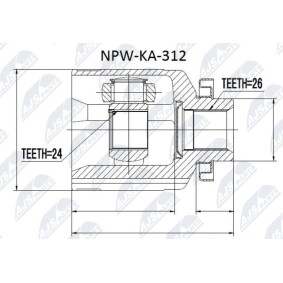 Gelenksatz, Antriebswelle NPW-KA-312 von NTY günstig für 47,46 € online kaufen