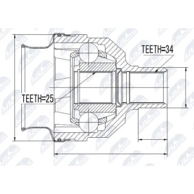 Gelenksatz, Antriebswelle NPW-PL-025 von NTY günstig für 53,80 € online kaufen